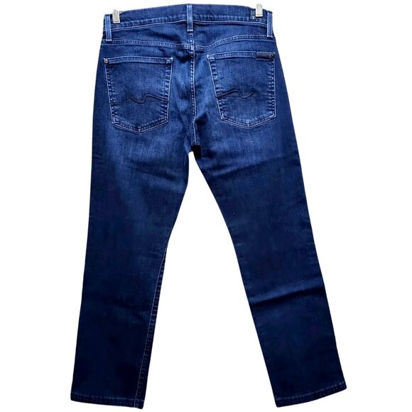 7 For All Mankind Mens Slimmy Jeans Size 31 Denim Blue - Picture 2 of 7